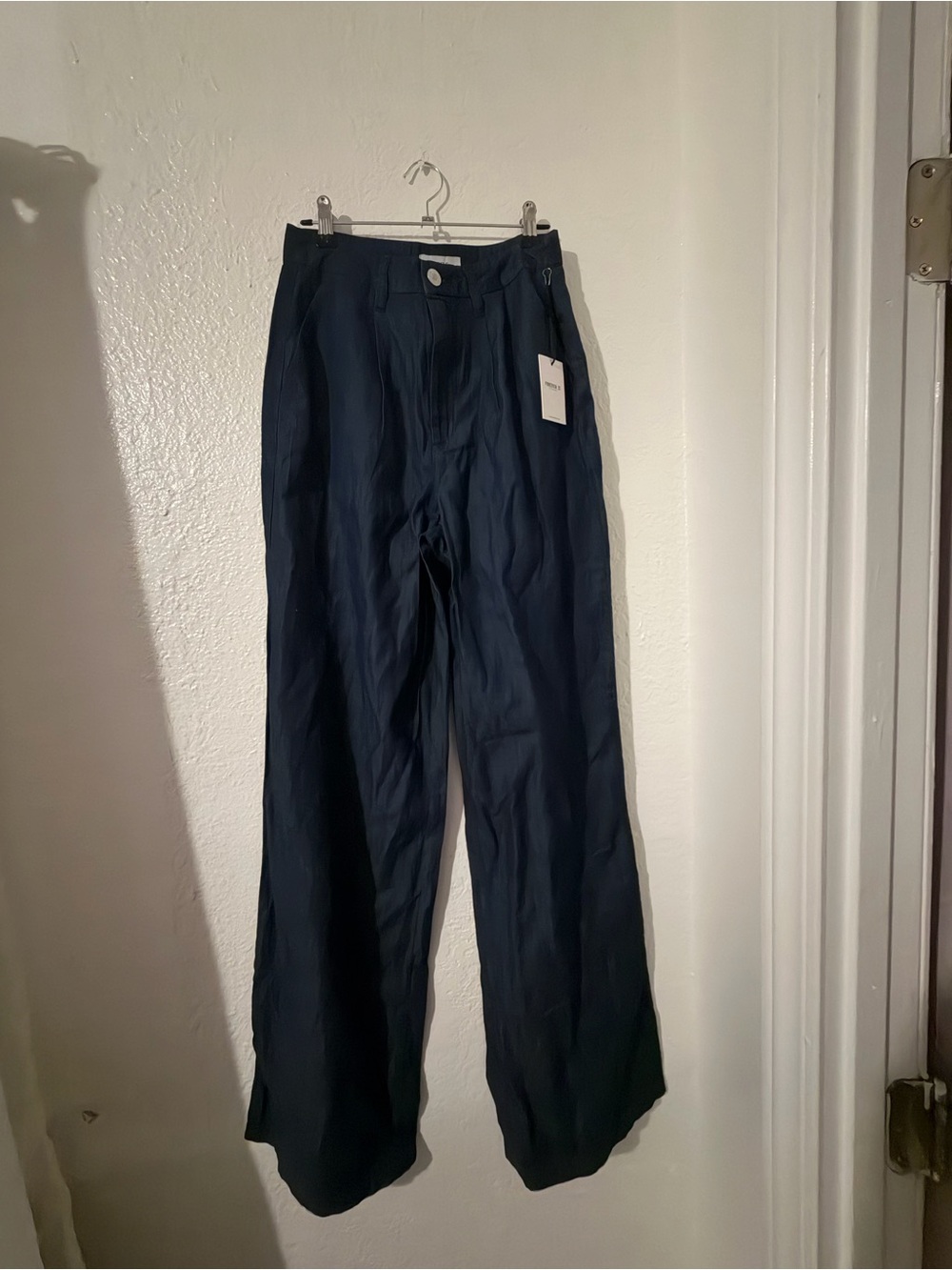 Forever 21 Dark Navy Wide-Leg Chinos